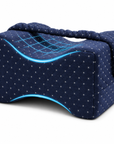 Ergonomic Memory Foam Knee Pillow for Side Sleepers with Adjustable Strap – Leg Support Cushion