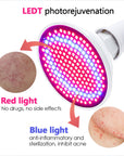 Red Light Therapy Lamp Deep Blue&Red 660nm Near Infrared 850nm for Full Body Skin