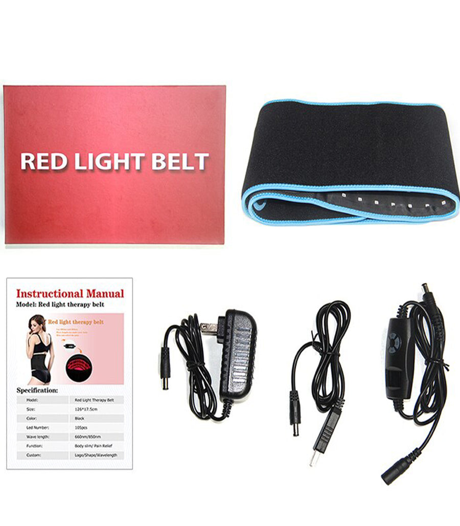 Theia Advanced Red Light Therapy Belt - 660nm:850nm Red+Infrared LED, 105pcs 5050 SMD LED - Pain Relief, Fat Reduction, Body Contouring