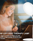 Theia Sleep Amber Therapy Light – 10,000 Lux 1600K Amber Lamp with Adjustable Brightness for Sleep & Skin Care