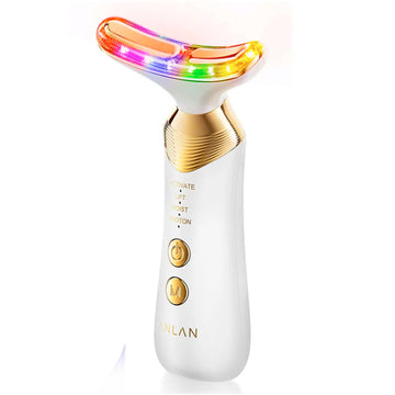 ANLAN Dual Polar Neck Beauty Device Anti-aging Remove Double Chin EMS Facia Lifting 5-color Photon Warm Facial Massager 24K Gold