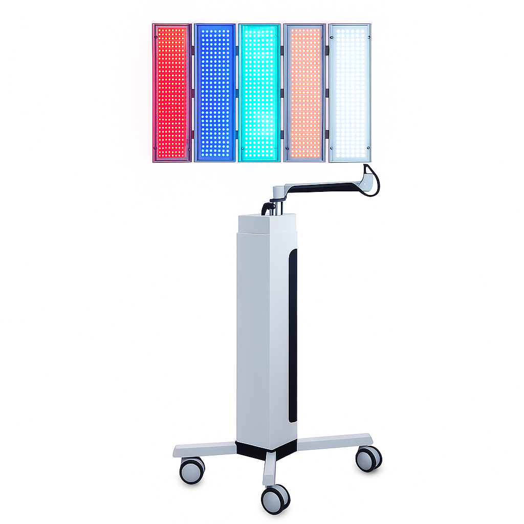 Theia Professional Spa 7 Colors LED Facial Phototherapy Machine – PDT LED Light Therapy Device with 1830 Lamps