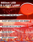 Theia Sun Lux Red LED Desktop Infrared Therapy Lamp – 660nm Red Light Therapy for Pain Relief & Skin Rejuvenation