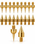 20-Piece Gold Plasma Pen Replacement Needle Tips – Fine & Standard Pointed Screw-In Electrodes