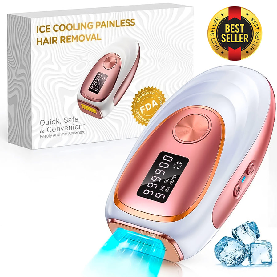 Theia IPL Laser Hair Removal Epilator With Ice Colding 5 Levels 2 Modes 999900 Flashes Whole Body Treament at Home For Men Women