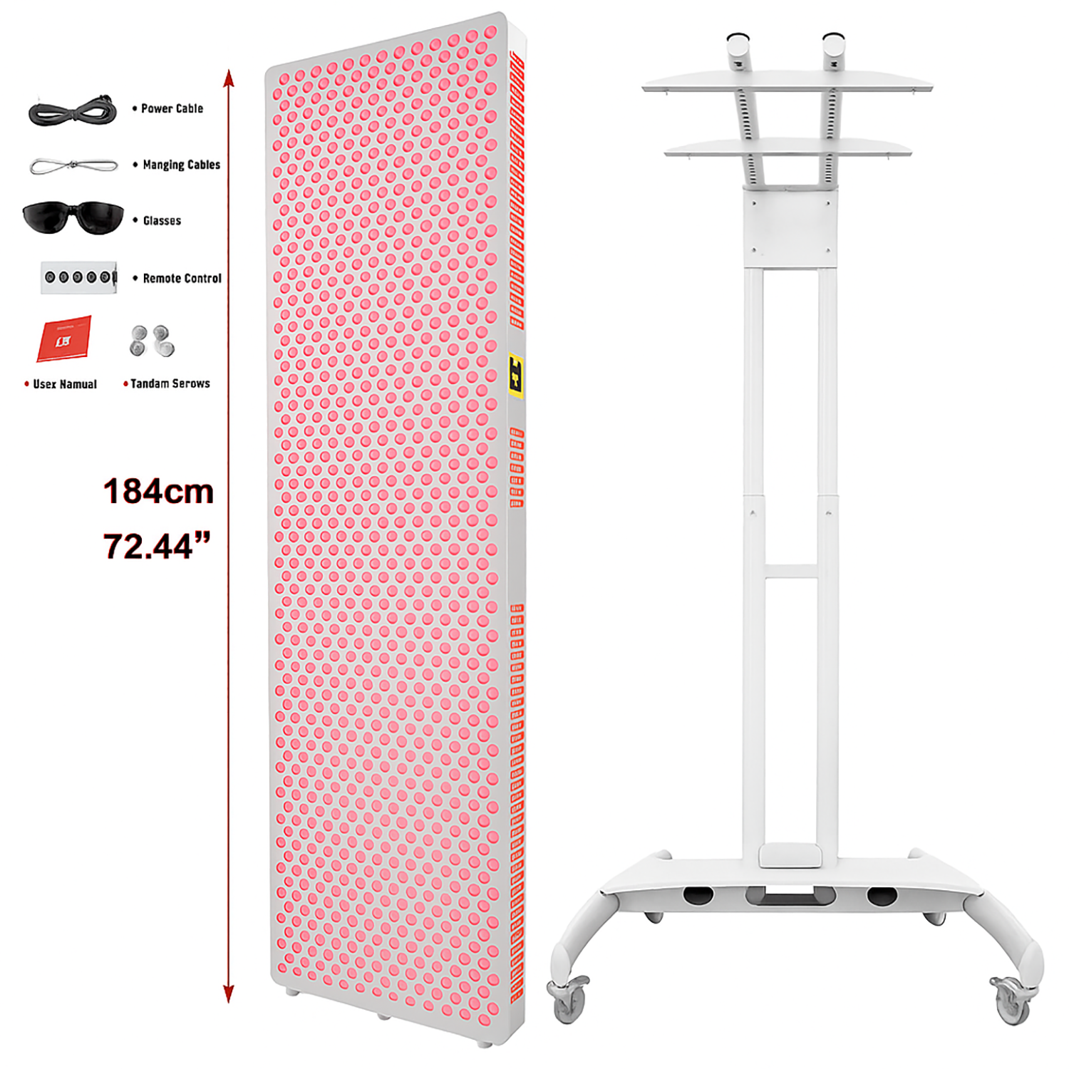 THEIA 8-in-1 Red Light Therapy Panel – Extra Large Near Infrared LED Light Therapy Device with Touch Display for Full Body Recovery, Skin Rejuvenation & Wellness