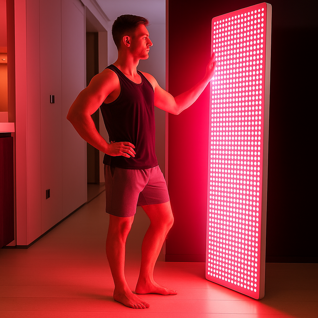 THEIA 8-in-1 Red Light Therapy Panel – Extra Large Near Infrared LED Light Therapy Device with Touch Display for Full Body Recovery, Skin Rejuvenation & Wellness