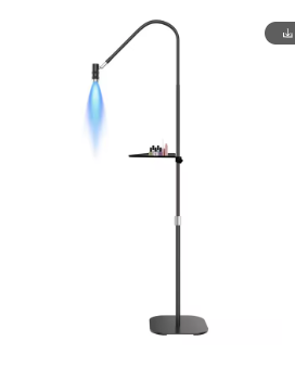 GX450U UV LED Nail & Eyelash Floor Lamp – Adjustable 6W Salon Curing Light with Flexible Arm