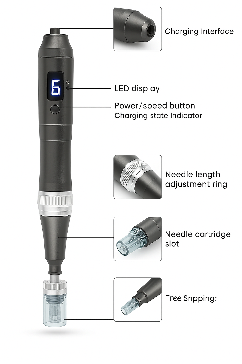 Dr. Pen Ultima M8 Professional Microneedling Dermapen, USB