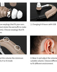 Mini Rechargeable Digital Hearing Aid – BTE Sound Amplifier for Elderly, Portable with Adjustable Tone