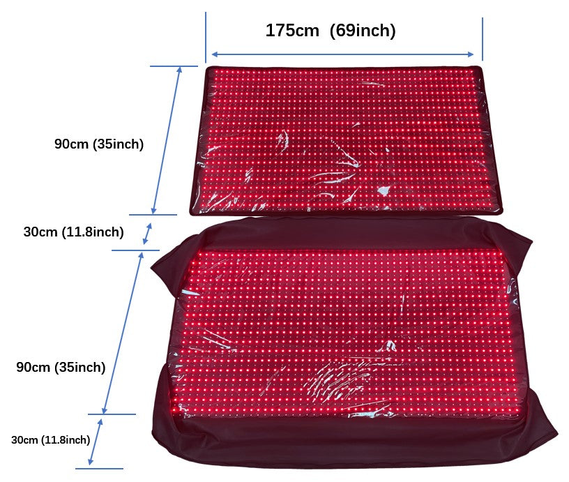 Theia T2000 Pro Full Total Body Sleeping Mat Red Light Therapy Mat Strong 3600pcs of LEDs (660nm and 850nm)
