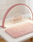 Pink Half-Moon LED Nail Desk Lamp – Professional Manicure & Beauty Salon Light