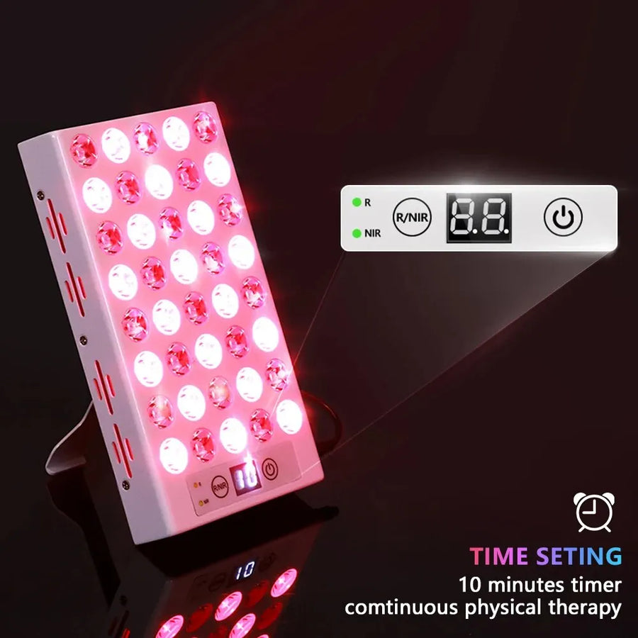Red Light for Body, Near Infrared Light Lamp Panel with 40pcs Dual Chips LEDs 660 nm red light LED and 850 nm, Red LED Light for Face,Knee,Back