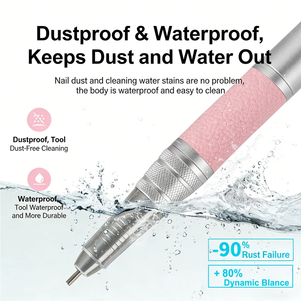 Cordless Electric Nail Drill Machine – 40,000 RPM, 25W Rechargeable Manicure & Pedicure Tool