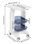 3-Tier Rolling Salon Trolley with Casters