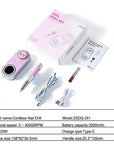Cordless Electric Nail Drill Machine – 40,000 RPM, 25W Rechargeable Manicure & Pedicure Tool