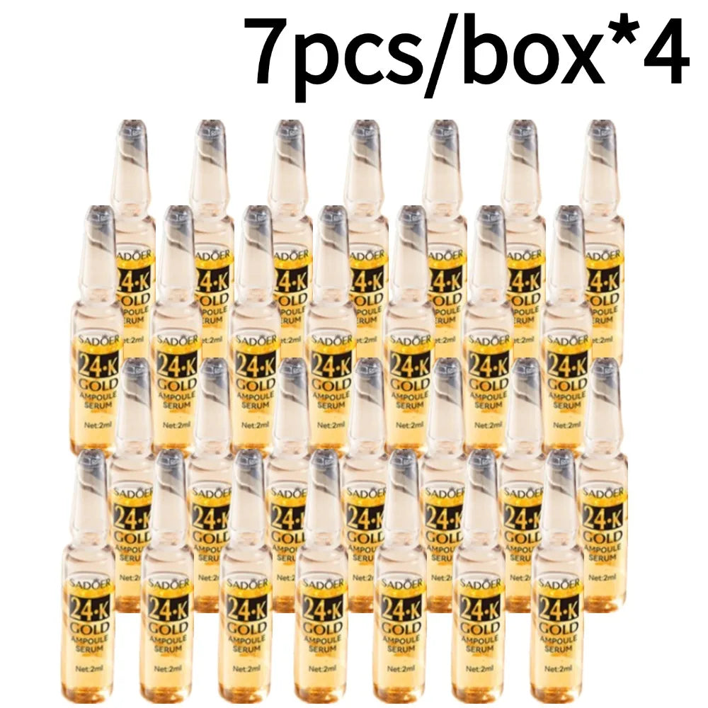 24K Gold Hyaluronic Acid Facial Ampoule Collection – Intensive Hydration & Radiance Skin Treatment