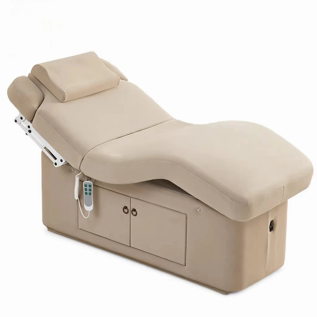 Luxury Electric Spa & Facial Treatment Bed with Heating & Adjustable Backrest