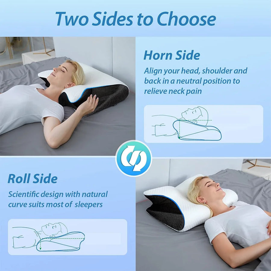 Theia Ergonomic Butterfly Memory Foam Pillow: Ultimate Comfort & Cervical Support