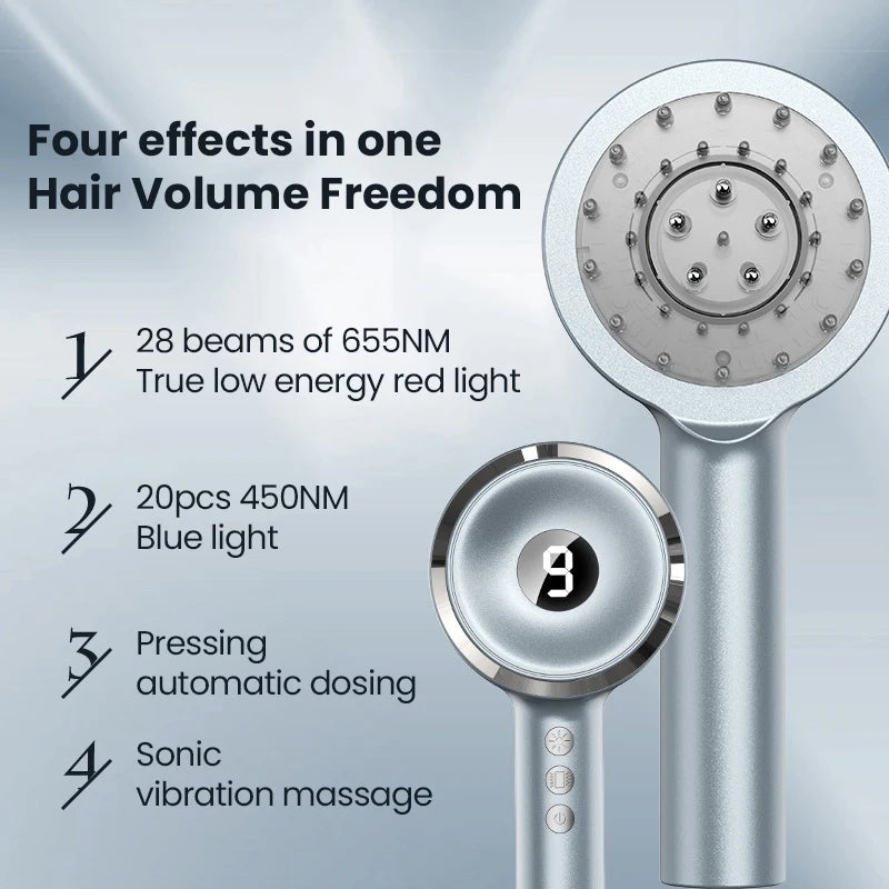 Theia Laser Growth HairComb Scalp Massage Comb Red Light Blue Head Health Essence Introduced Into Hair Growth Instrument