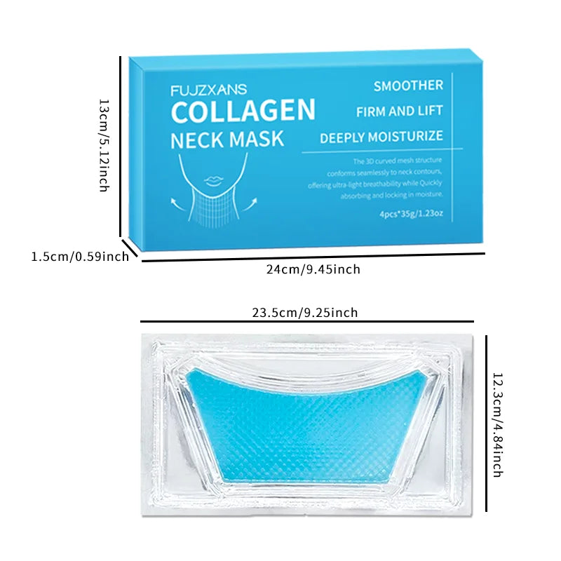 Collagen Hydrogel Neck Mask – 4 Pieces – Hydrating Neck Care