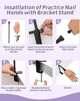 Professional Silicone Practice Hand for Acrylic Nails – Flexible Nail Training Hand