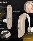 Mini Rechargeable Digital Hearing Aid – BTE Sound Amplifier for Elderly, Portable with Adjustable Tone