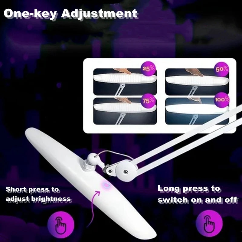 386 LED Adjustable Clamp Lamp – 18W Dimmable Professional Nail & Lash Salon Light