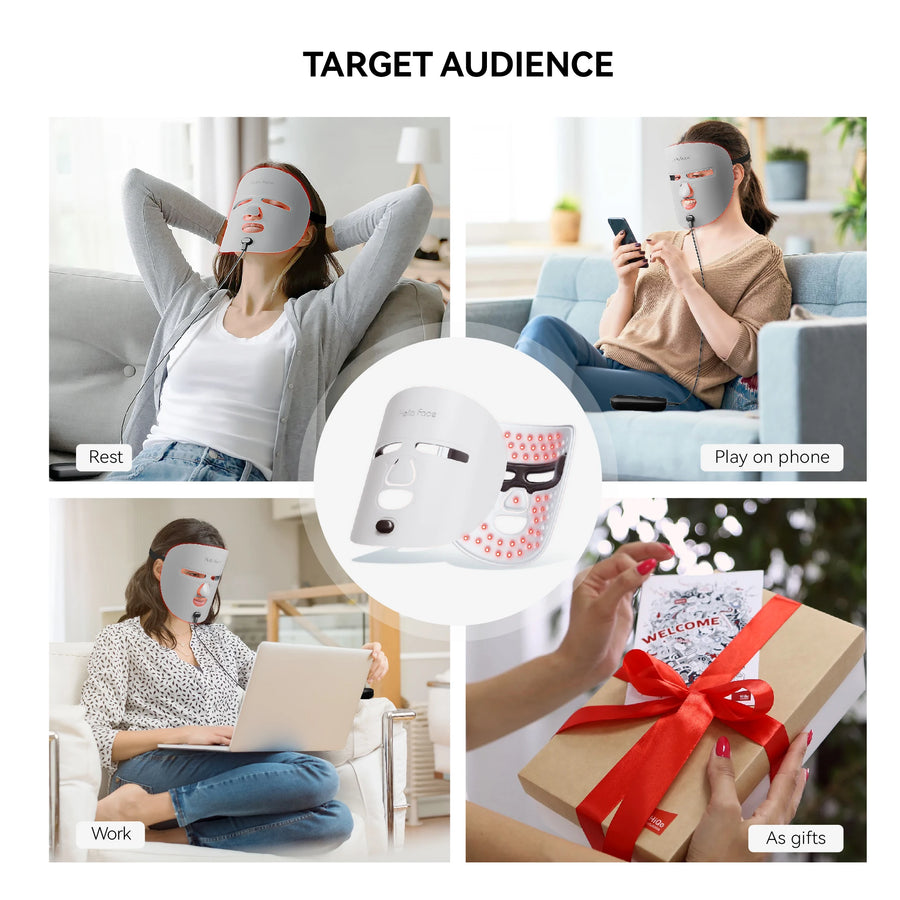 Face Pro Wireless Near-Infrared Light and Red Light Therapy Facial Mask – Advanced Anti-Aging Mask for Radiant Skin