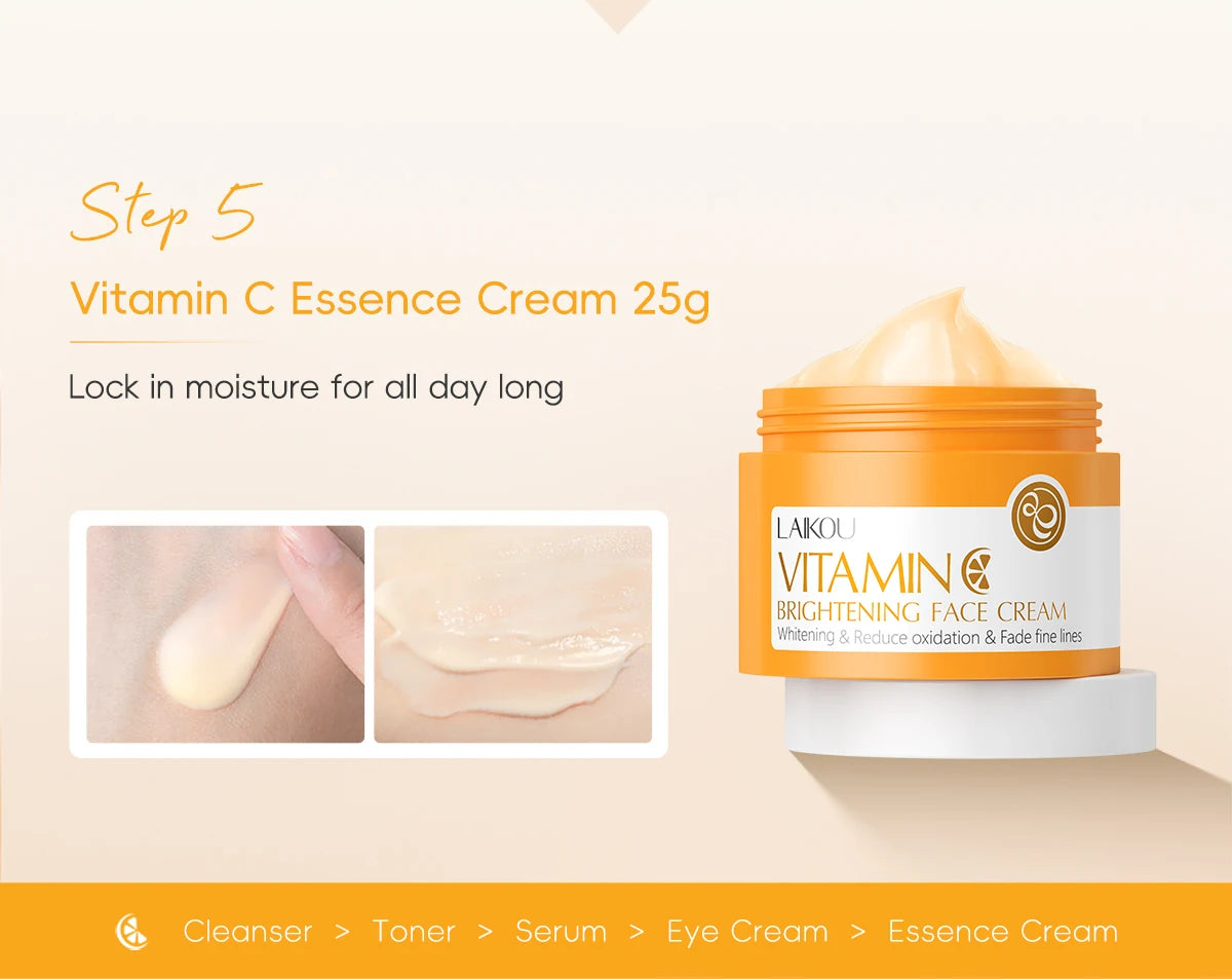 Vitamin C Skincare Set – 5-Piece Daily Facial Care Collection