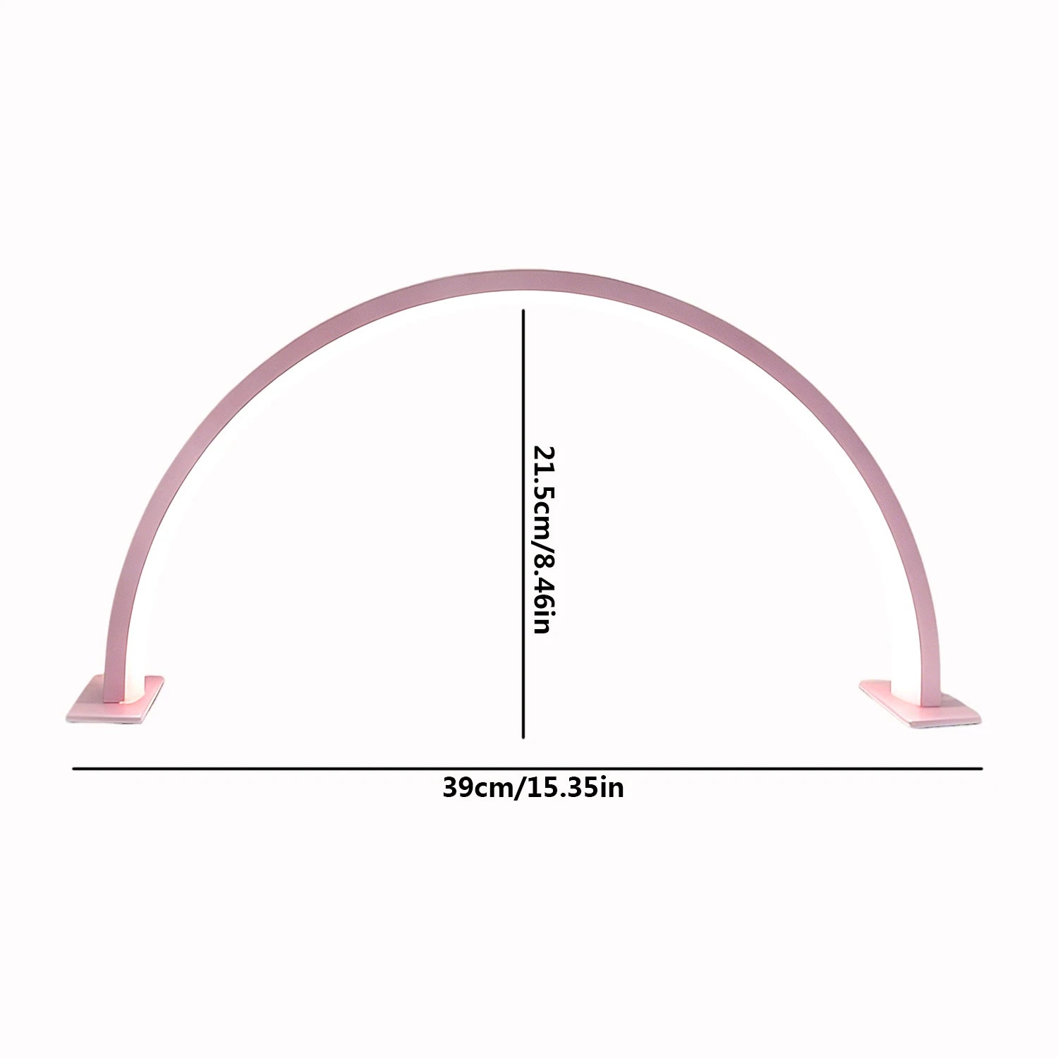 Pink Half-Moon LED Nail Desk Lamp – Professional Manicure & Beauty Salon Light