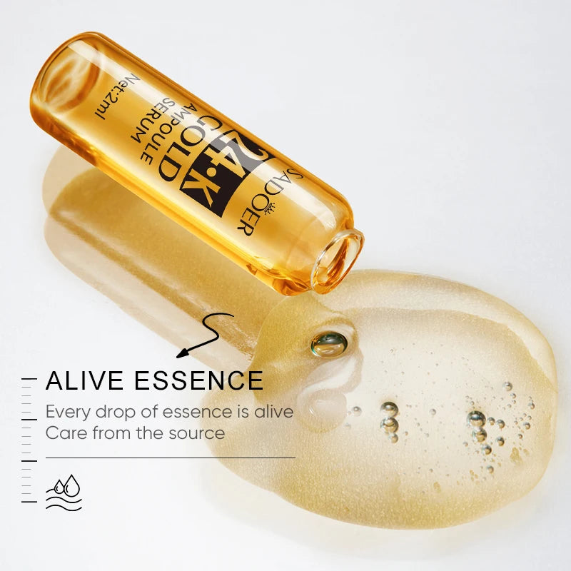 24K Gold Hyaluronic Acid Facial Ampoule Collection – Intensive Hydration & Radiance Skin Treatment