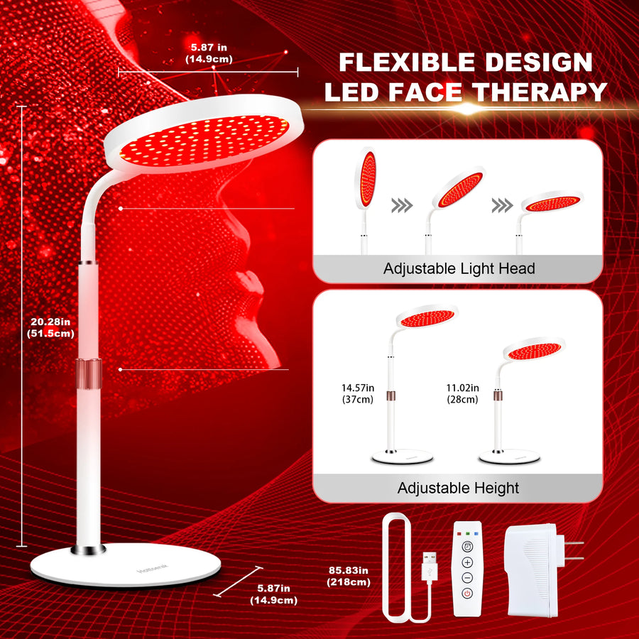 Theia Sun Lux Red LED Desktop Infrared Therapy Lamp – 660nm Red Light Therapy for Pain Relief & Skin Rejuvenation