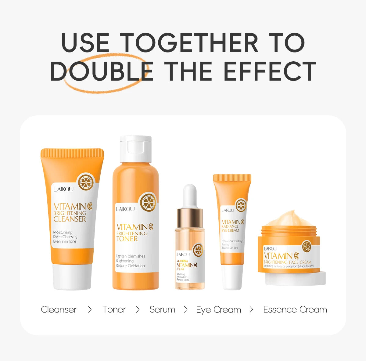 Vitamin C Skincare Set – 5-Piece Daily Facial Care Collection