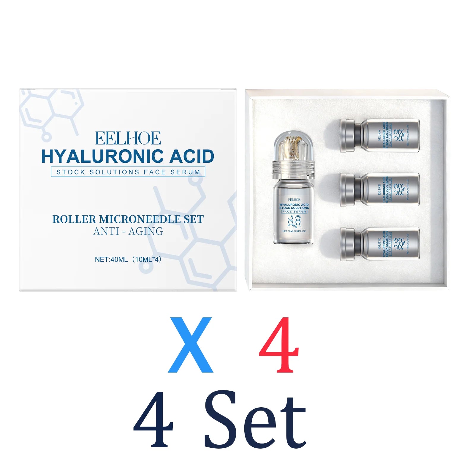 Niacinamide MicroNeedle Skin Renewal Roller Kit – 0.25mm Facial Microneedle System with Niacinamide Moisturizing Serum 30ml