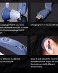 Mini Rechargeable Digital Hearing Aid – BTE Sound Amplifier for Elderly, Portable with Adjustable Tone