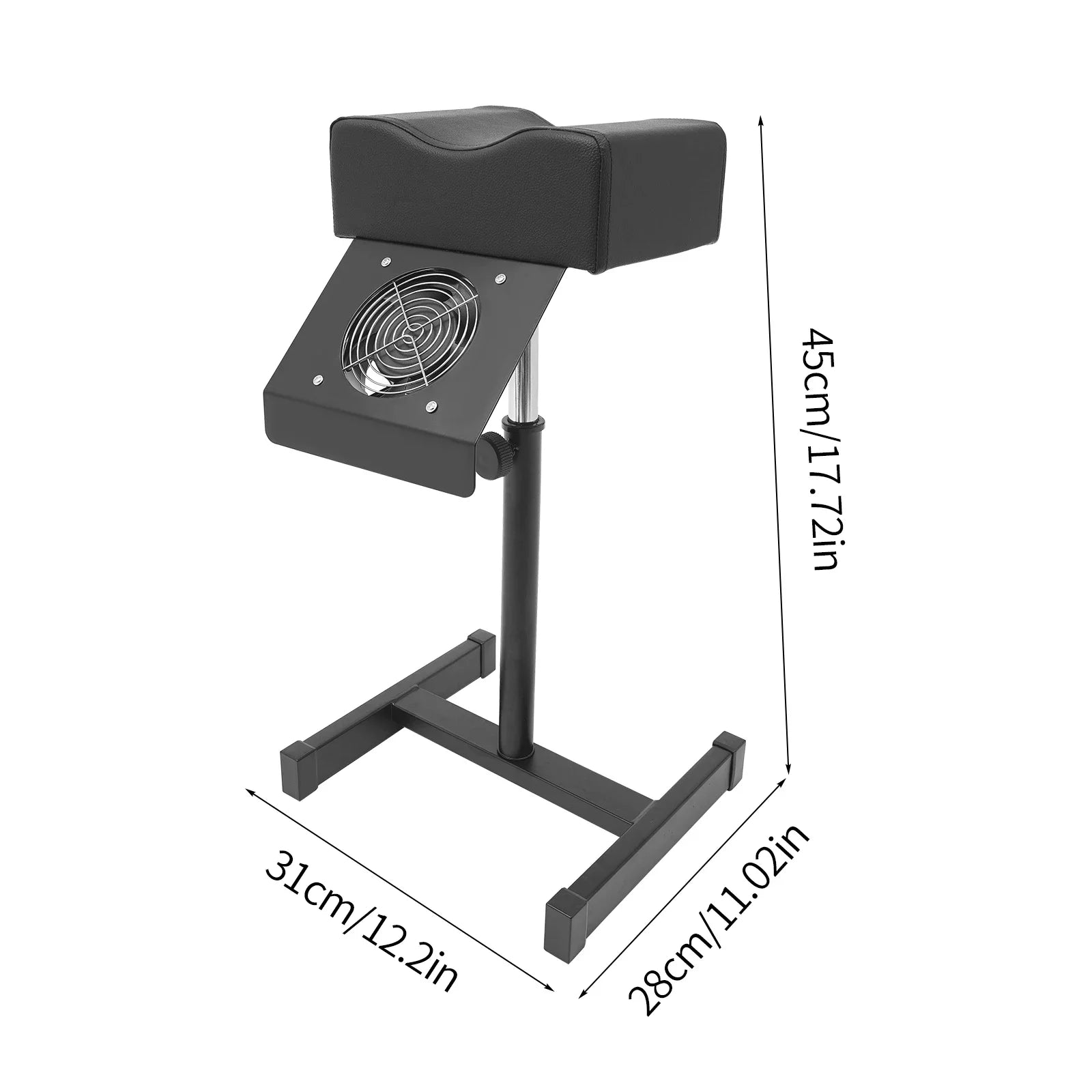 Pedicure Footrest with Dust Collector Fan – Adjustable Professional Nail Salon Leg Rest