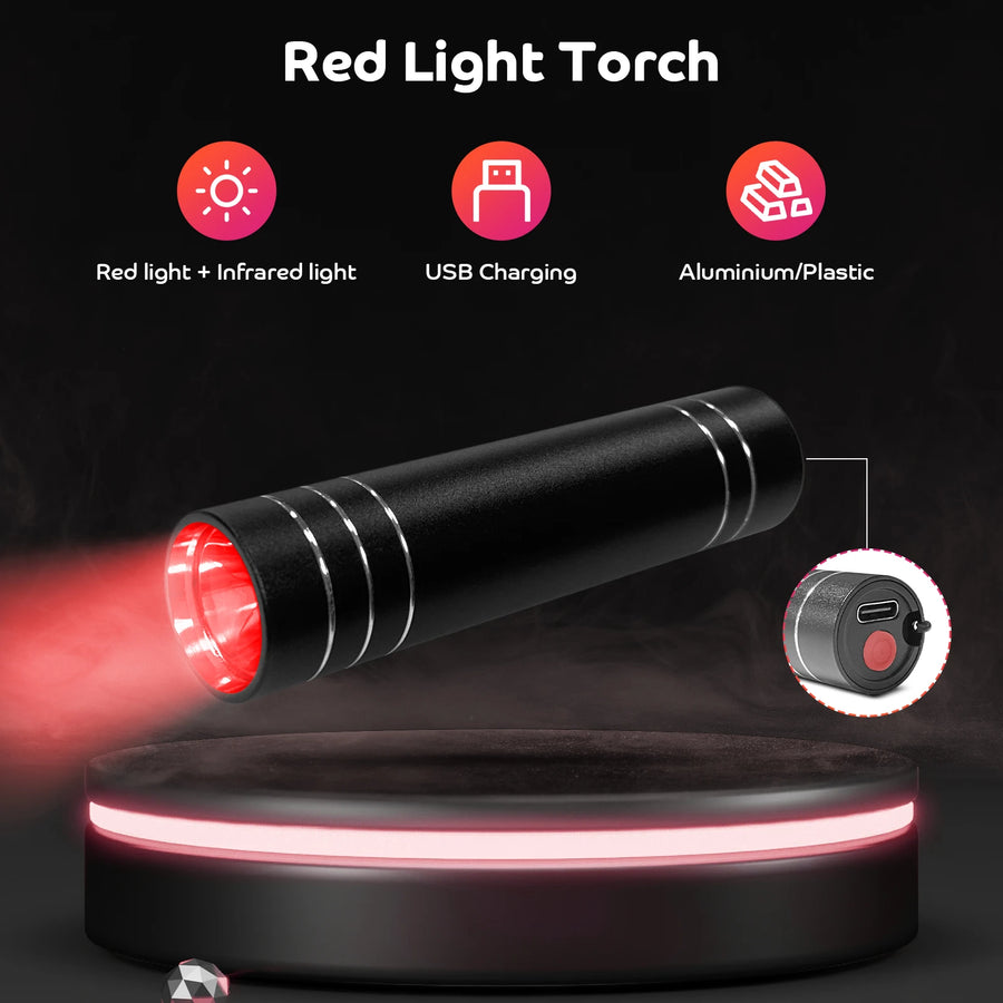 Red Light Therapy Target Torch – Portable & Powerful Light Therapy for Skin, Sleep & Recovery