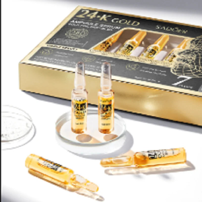 24K Gold Hyaluronic Acid Facial Ampoule Collection – Intensive Hydration & Radiance Skin Treatment