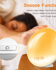 Theia Wake Up Light Alarm Clock with Sunrise/Sunset Simulation Dual Alarms FM Radio Nightlight 7 Colors Natural Sounds Snooze