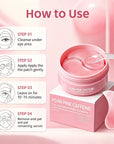 Caffeine Collagen Hydrogel Under Eye Patches – 60 Pieces / 30 Pairs – Pink