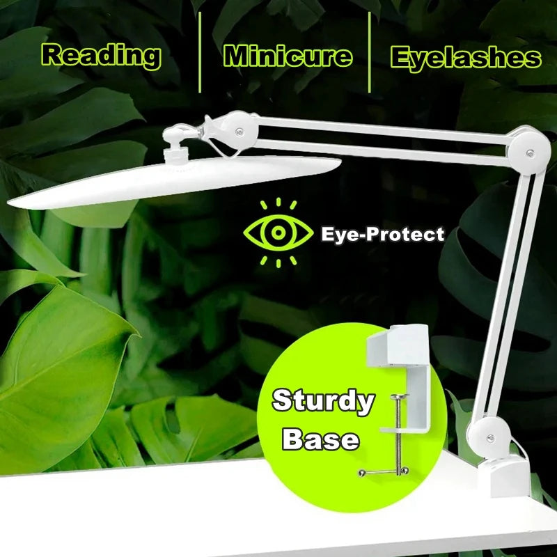 386 LED Adjustable Clamp Lamp – 18W Dimmable Professional Nail & Lash Salon Light