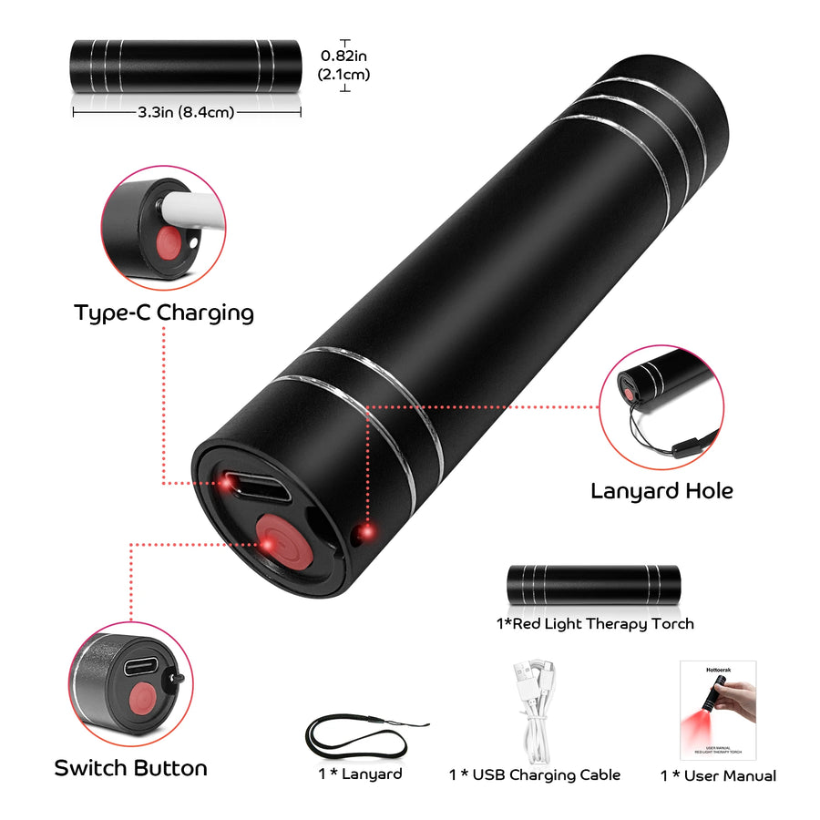 Red Light Therapy Target Torch – Portable & Powerful Light Therapy for Skin, Sleep & Recovery