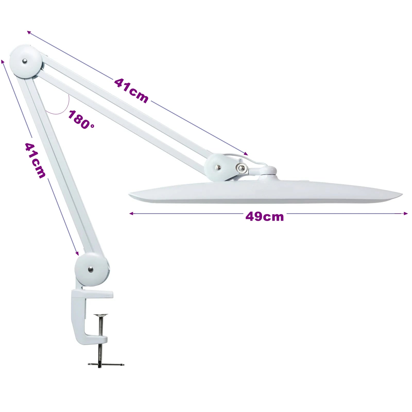 386 LED Adjustable Clamp Lamp – 18W Dimmable Professional Nail & Lash Salon Light
