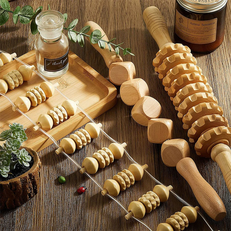 6 In 1 Wood Therapy Massage Tool Set