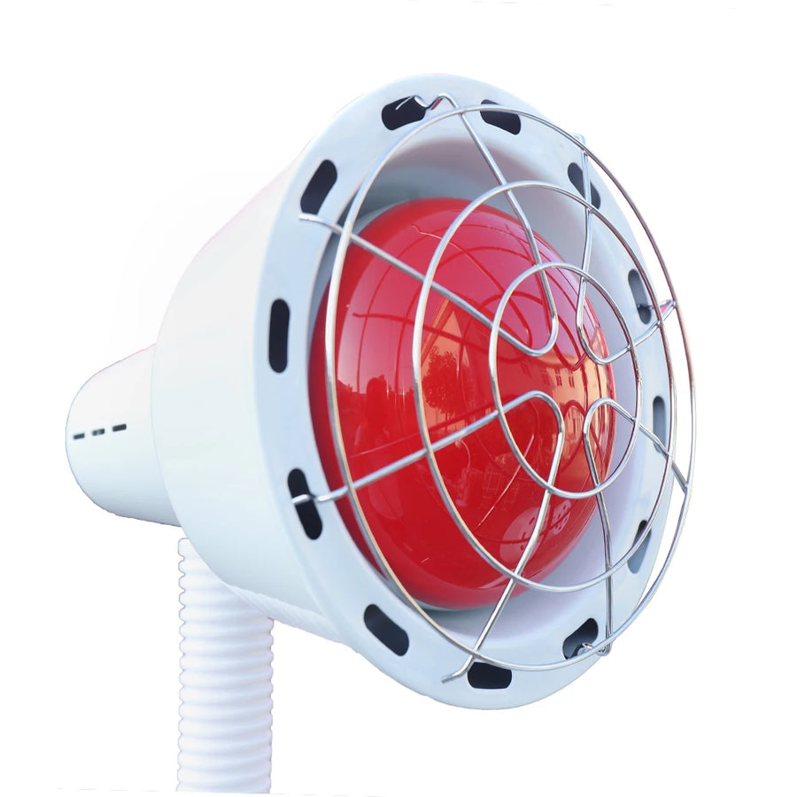 Dual-Head Infrared Heat Therapy Lamp with Adjustable Floor Stand