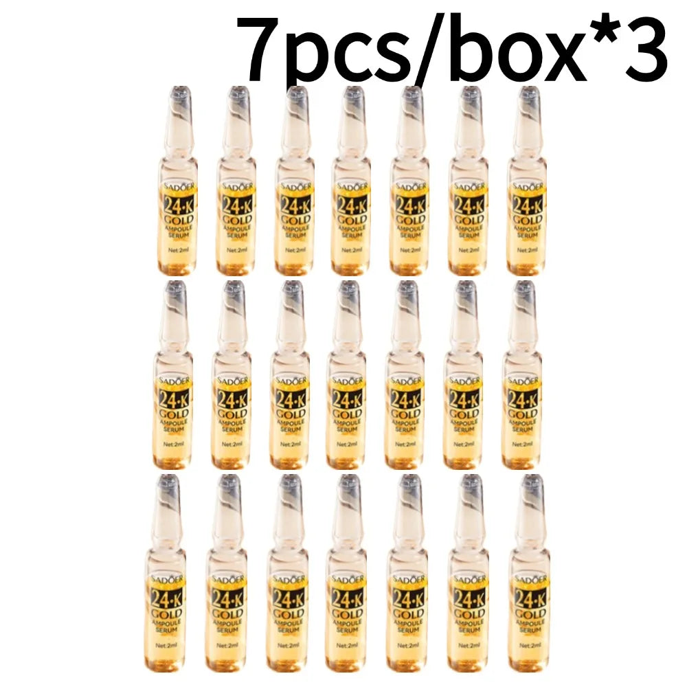 24K Gold Hyaluronic Acid Facial Ampoule Collection – Intensive Hydration & Radiance Skin Treatment