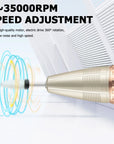 Elegant Nail Drill 35000 RPM Remember Speed Electric File High Powerful Manicure Machine for Nail Art Salon Professional Drill