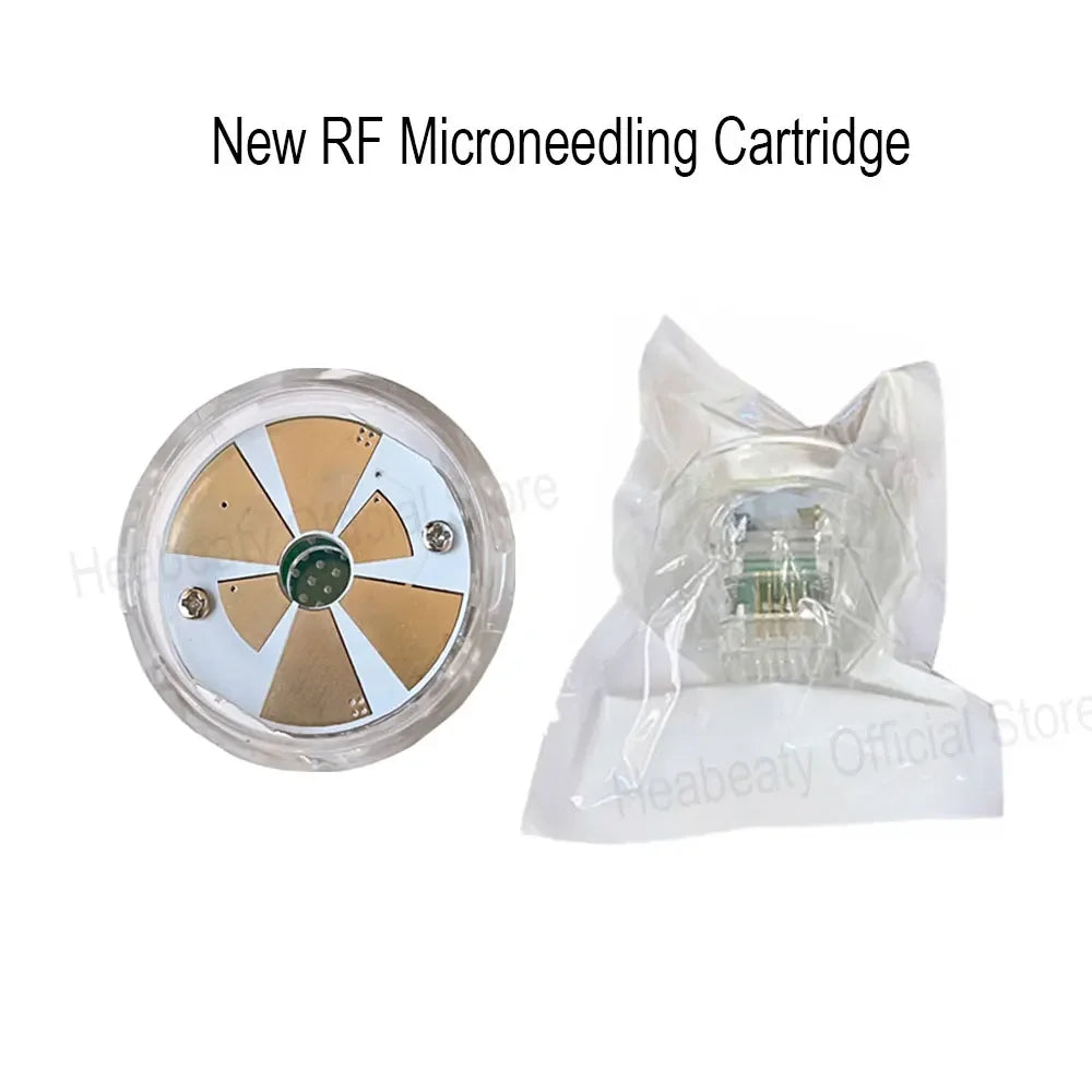 RF Microneedling Replacement Cartridge (10 Pins, 25 Pins, 64 Pins, Nano Crystal) with Disposable Connection Tube for Fractional RF Microneedling Machine