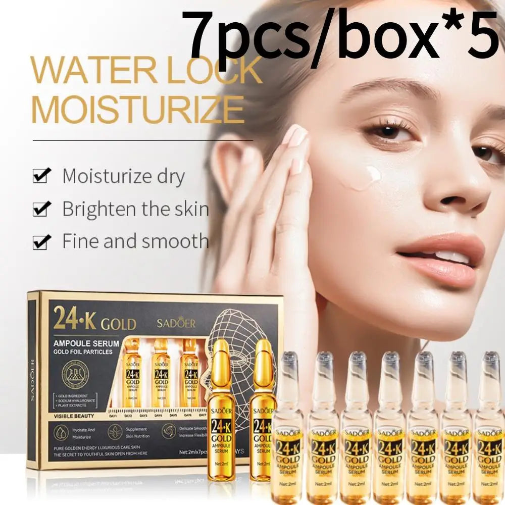 24K Gold Hyaluronic Acid Facial Ampoule Collection – Intensive Hydration & Radiance Skin Treatment